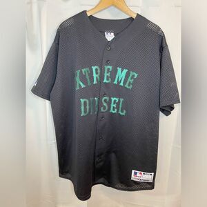 Vintage Mens Xl‎ Majestic MLB Custom Xtreme Diesel Baseball Jersey